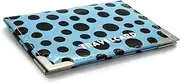 [HITHIKA] New Leather Oyster Travel Card Bus Pass Holder Wallet Rail Card Cover CASE, Light Blue(polka Dot), 4.33 inches, Casual