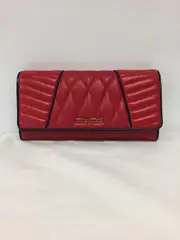 Miu Miu Logo Lettering Quilted Wallet One size Red