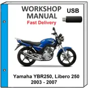 YAMAHA YBR250 LIBERO 250 2003 2004 2005 2006 2007 SERVICE REPAIR SHOP MANUAL USB