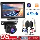 Wireless Car 4.3" TFT LCD Screen Monitor Rearview Reverse Backup Camera
