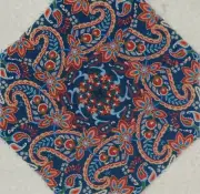 16 9.5" Star Struck Paisley #2 Stack & Whack Quilt Blocks * Kaleidoscope