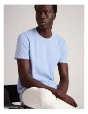 [Blaq] Supima Cotton Crew Neck T-Shirt in Sky
