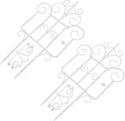 MOBUTOFU Plastic Garden Fence Miniature 2pcs Decorative Screening for Fairy Garden Dog Deterrent Outdoor Patio Fencing