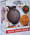 Nostalgia MyMini Santa Waffle Maker 5" Non-Stick Cooking Surface NEW SEALED