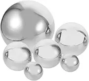 GANAZONO 6Pcs Stainless Steel Gazing Balls Polished Mirror Spheres for Garden Decoration Hollow Reflective Balls for Outdoor Patio and Home Use