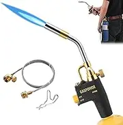 High Intensity Propane Torch Head with 4FT Hose & Cylinder Clip,Map Gas Torch Head Fuel by Propane,MAPP,MAP PRO,Welding Torch, Trigger Start torch lighter,Blow Torch (CSA Certified, Fuel Not Included)