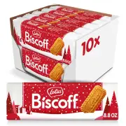Lotus Biscoff, Caramelized Biscuit Cookies, non GMO + Vegan - 8.8 Ounce Pack 10