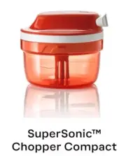 Tupperware Supersonic Mini Food Pull Cord Chopper Red
