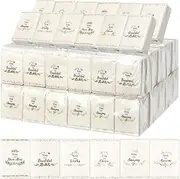 Geyoga 60 Pcs Inspirational Facial Tissues You Are Amazing Loved Green Leaves Pocket Tissues Christian Bible Verse Small Tissue Packs for Women Coworker Employee Church Wedding Gift