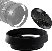 Fotasy 39mm Metal Curved Vented Lens Hood for Fuji Leica Leitz Panasonic Olympus Sony Lens, Screw-in