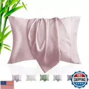 TELUS Pillow Cases Standard Size 2 Pack, Bamboo Rayon and Lyocell Pillowcase