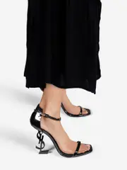 Black Patent Opyum Sandals