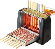 16 Skewer Electric Grill Vertical Rotisserie Kebab Machine, 1200W Electric Smokeless Barbecue Grill with 2 Gear Temperature Adjustment, for Outdoor and Indoor Barbecue