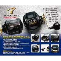 在飛比找PChome商店街優惠-◎百有釣具◎BLACK DEVIL 電子計米器 鼓式捲線器 