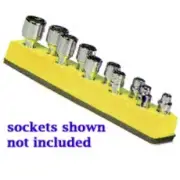 Mechanics Time Saver 483 1/4 in. Dr Univ Magnetic Yellow Socket Holder 5-14mm