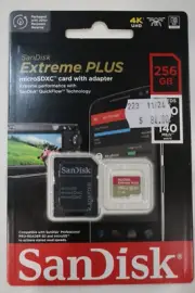 SanDisk Extreme PLUS microSDXC 256GB 200MB/s-140MB/s Memory Card