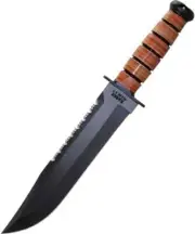 Kabar Big Brother Fixed Blade Fighting Utility Knife Leather Handle Sheath 2217
