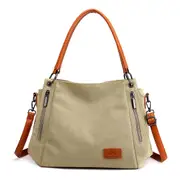 Womens Canvas Handbag Crossbody Bag Ladies Shoulder Bags Tote Bag with Zipper Ladies Crossbody Bag for Work,Shool,Daily