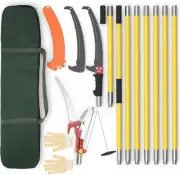 Manual Pole Saw for Tree Trimming, 8M Extendable Tree Scissors Trimmers for L...