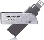 iXflash 256GB iPhone USB 3.0 Flash Drive Apple MFi Certified Lightning Flash Memory iOS USB Jump Drive for iPhone iPad Mac PC External Storage Memory, Gray