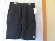 NWT Boy's DC Shoes Trademark Black, Black Pin Striped Shorts sz 16 W28