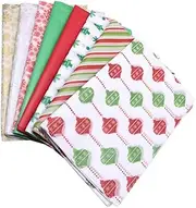 TOKIDNY 50 Sheets of Christmas Wrapping Paper Cellophane Roll Christmas Wrapping Tissue Christmas Theme 10 Sheets/bag Versatile and Elegant for Present Wrapping and Occasions