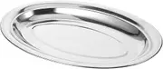 HOLIDYOYO Stainless Steel Serving Plate Dish Metal Food Tray for Desserts Roast Meat Sushi Easy to Clean Kitchenware for Home Entertaining