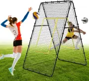Double Sided Volleyball Rebounder Net, Adjustable Training Equipment Bounce Back