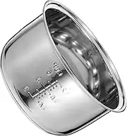 LIGIGWASH Nonstick Stainless Steel Inner Pot for Rice Cooker Replacement Cooking Container and Easy to Clean for Home and Office Use Consistent Heat Distribution