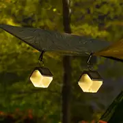 2Pcs Hanging Brick Solar Lights Deck Decor Outdoor Solar Wall Light