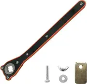 2 in 1 Universal Automotive Jack Ratchet Wrench, Labor-Saving Scissor Jack Lift Speed Handle Tool Garage Tire Wheel Lug Wrench Handle with Converter, Dual-Purpose (Dia 0.39 inch)