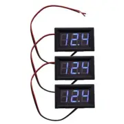 3× DC 4.5-30V Blue LED 3Digital Display Voltage Meter Voltmeter Panel Motorcycle