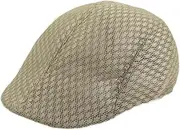 [ａ aternee] Men's Mesh Flat Cap Beret Ivy Cap for Middle Aged and Elderly Hiking Traveling