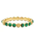 Capucine De Wulf Malachite Berry Gem Hinged Bangle Bracelet