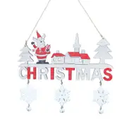 Wooden Christmas Xmas Door Window Decor Wreath Snowman Hanging Wall Garland