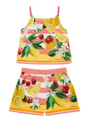 Dolce & Gabbana Kids Printed Cotton top and Shorts set (8-13 Years) - Multicoloured - 12YR (12 Years) 12YR (12 years)