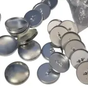 Buttons Self Cover Upholstery Hank Molds & Backs Aluminium Approx 820 28mm