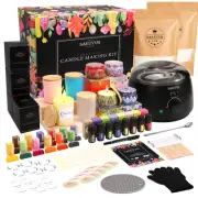 SAEUYVB Candle Making Kit with Hot Plate Full Set for Adult DIY Starter Soy