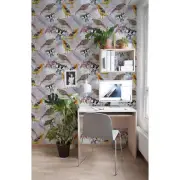 Wild pheasant removable Wallpaper pink mural Self Adhesive Peel & Stick