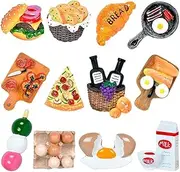 Worldity 12 Pcs Food Magnets for Fridge Magnets, 3D Resin Cute Food Fridge Magnets Creative Natural Food Shaped Magnets for Home Decor, Refrigerator, Magnetic Whiteboard or Blackboard