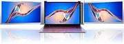 Triple Screen Laptop Monitor, 15.4 Inch Portable Screen Extender for 15.6 to 17.3in Laptop, 1080P FHD IPS Typc C Computer Monitor for Win for OS X