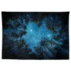 Night Forest Psychedelic Stars Tapestry and Beach Sunset Tapestry Home Decor