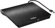 External CD DVD Drive Upgraded USB 3.0 Portable External DVD Drive CD/DVD +/-RW ROM Writer/Rewriter Burner/Player Reader for MacBook Apple OS Laptop/Desktops/Win 10/7/8.1/ Linux Chrome (ODblack)