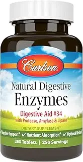 Carlson Labs Digestive Aid # 34 Powerful Food Enzymes, 250 Tablets