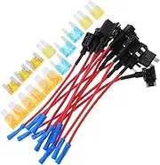 CHILDWEET 1 Set Mini Fuse Tap Kit for Automotive Use Compact Fuse Holder Box Easy Installation Protects Power Supply Connectors Compatible with Various Car Models