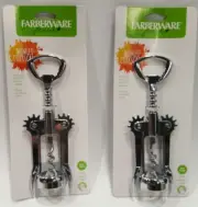 Farberware Classic Chrome Winged Corkscrew, BPA Free, Set of 2, NEW
