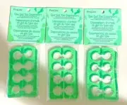 3 Prolinc Spa Gel Toe Separators, Green salon Pedicure care supply