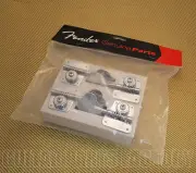 007-6568-049 Set of 4 Fender Chrome Logo Cloverleaf 70s Logo Bass Tuners