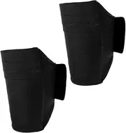 LOORGVEL 2Pcs Adjustable Leg Phone Holder Calf Band for Fitness Running Non Slip Strap for Card Key Cell Phone for Outdoor Sports Black