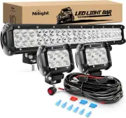 Combo Barra de Luz LED Luces Para Jeep Truck Camiones 4X4 Off Road